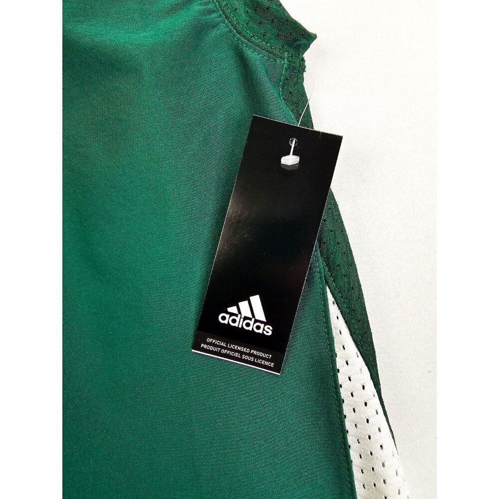 Adidas Size Medium Men's Green V Neck Embroidered Logo Football Jersey NWT - Picture 8 of 11
